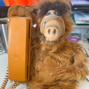 Vintage Alf Phone Plush with Orange Phone
